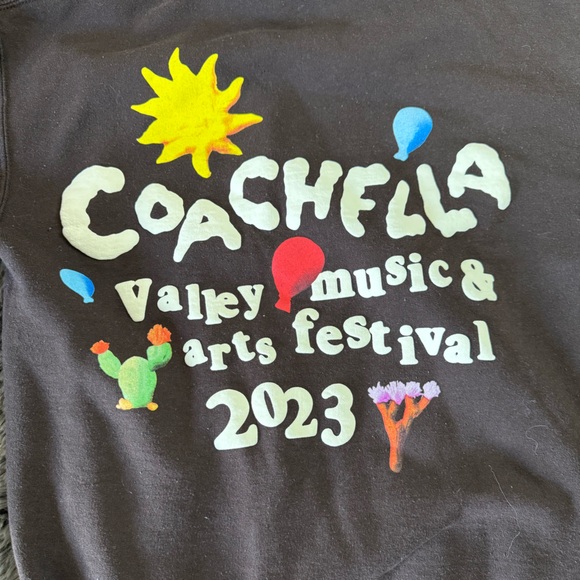 Coachella Valley Music & Arts Festival 2023 Hoodie Brown Graphic Pullover Size S - Picture 8 of 8